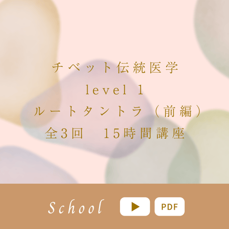 チベット伝統医学　Root Tantra Level 1 全6回　30時間講座