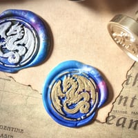 本物志向の個性派★魔法カラーのシーリングスタンプ　洞窟に棲むドラゴン