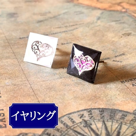 2色＊魅惑のハート　イヤリング