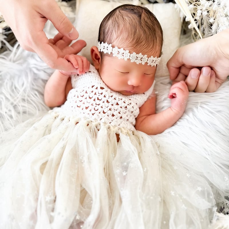 Link toプラン】Whiteフラワーリース / 20012 | ニューボーンフォト Li