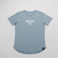 INVERTED TRIANGLE LOGO FIT TEE SKY BLUE