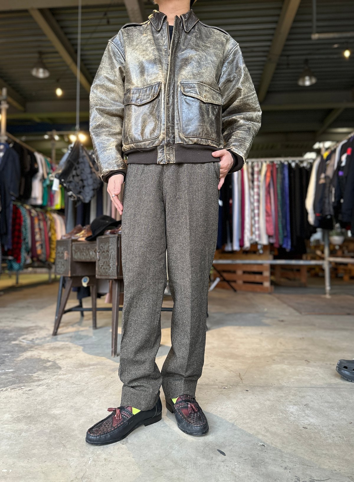USED】AVIREX A2 leatherjacket | used clothing s