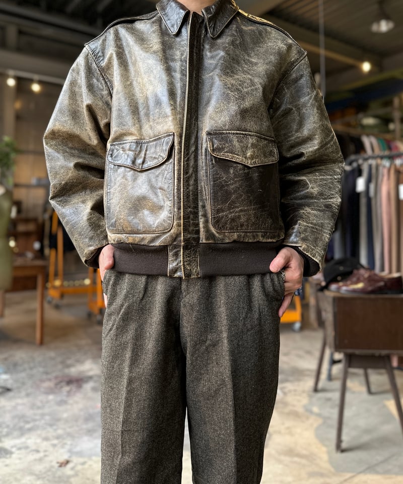 AVIREX TYPE A-2 レザージャケットSecondChance AVIREX アビレックス 50周年記念 A-2 レザージャケット 50th A2