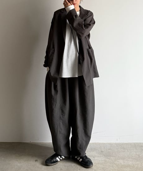 long rib sleeve pullover〈border〉