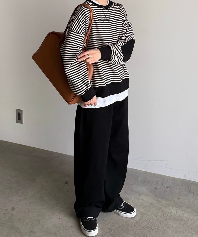 トップス ARULLE elbow pad border sweat elbow pad border sweat【予約商品】 | ARULLE