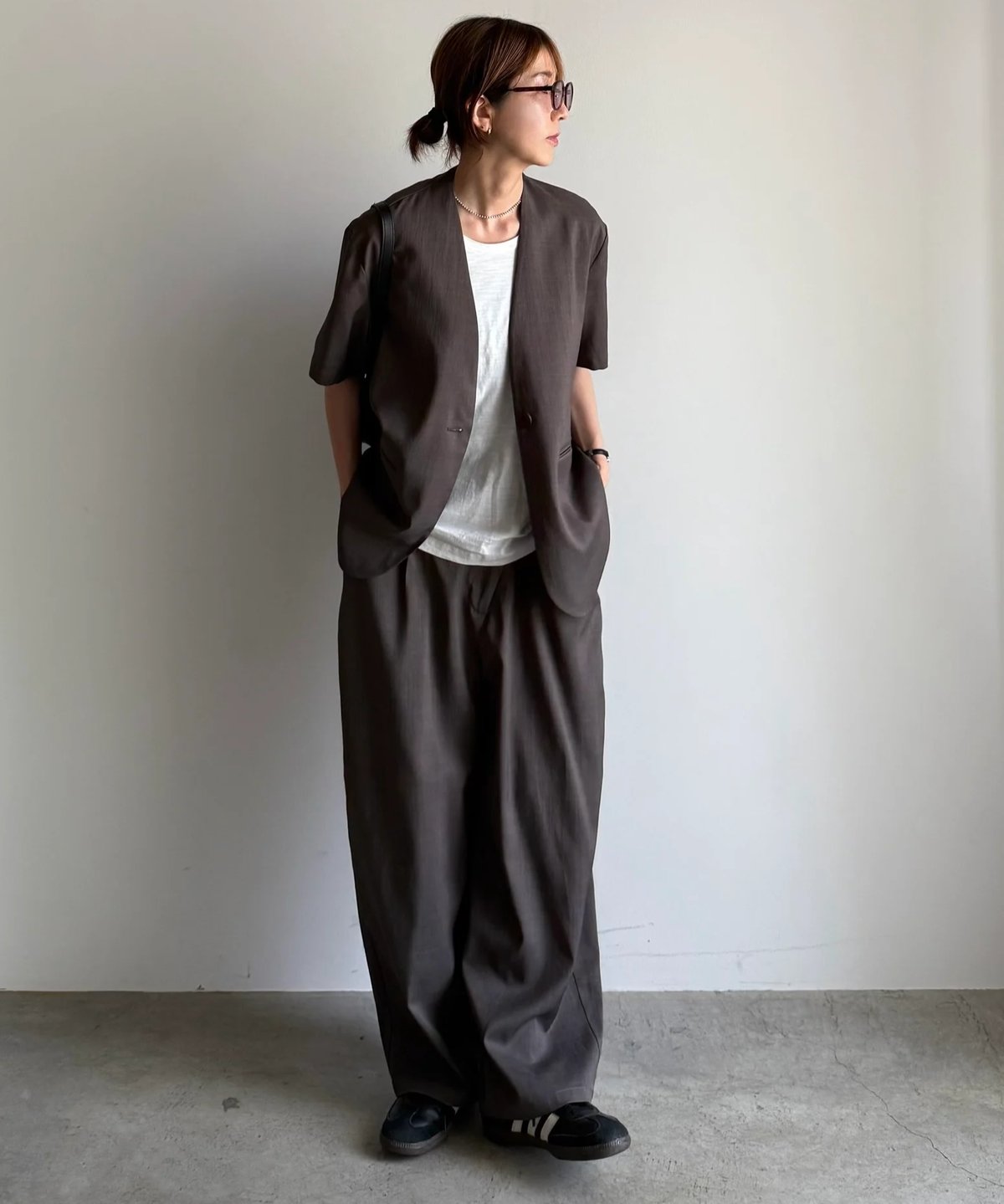 v-collar short sleeve jacket (set up対応) | ARULLE