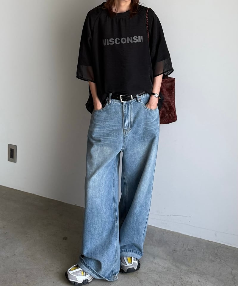 ★美品★ Hem tulle docking pullover SHIRRING TULLE PULLOVER – LAEMUSE