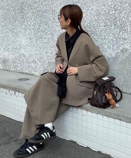 collarless cocoon jacket (set up対応)