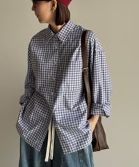 blue pattern shirt