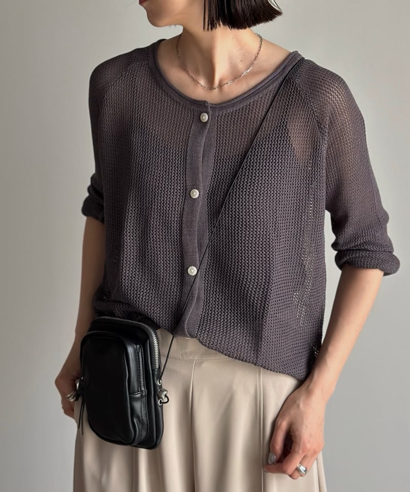 mesh cardigan | ARULLE