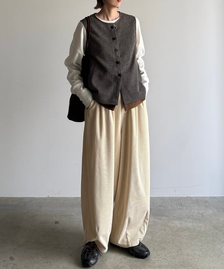 【POPUP】loose tapered corduroy pants