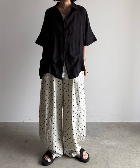dot oval relax pants【一部予約】