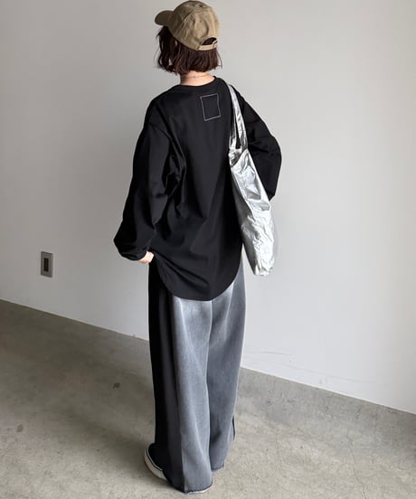 back stitch long t-shirt