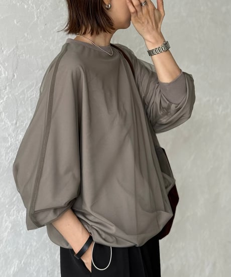 over tulle dolman pullover