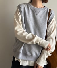crew neck sweat vest