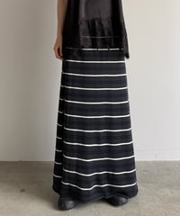 multi border knit skirt