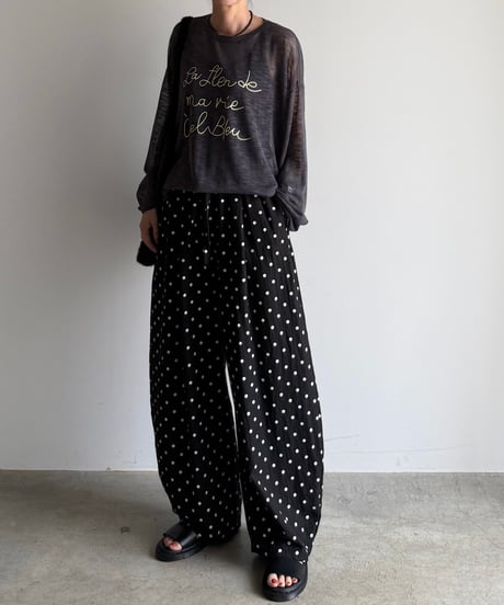 dot oval relax pants【一部予約】