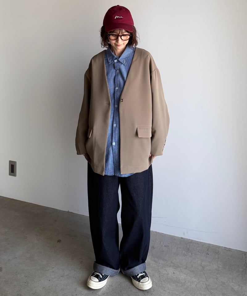 collarless cocoon jacket (set up対応) | ARULLE
