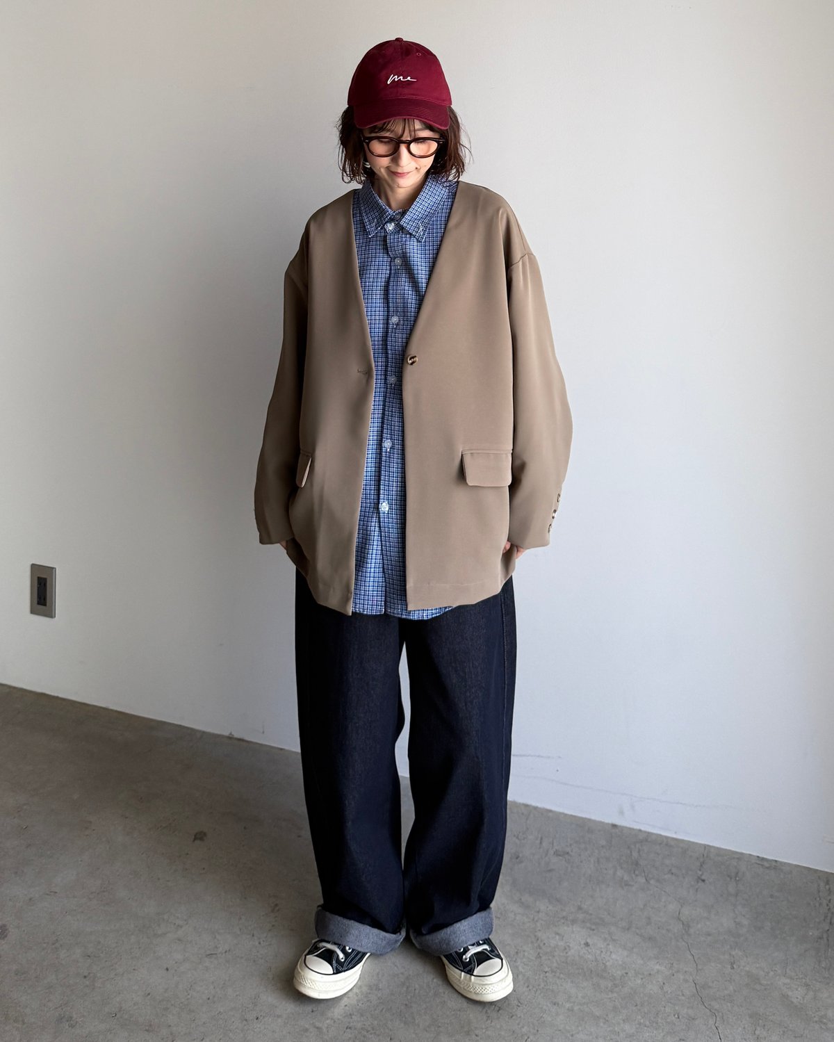 collarless cocoon jacket (set up対応) | ARULLE