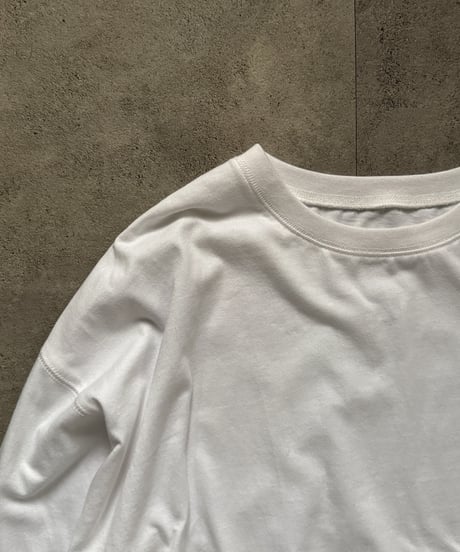 rib color long t-shirt