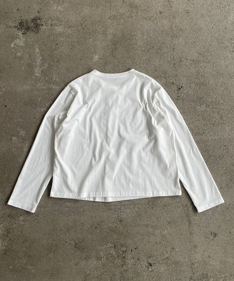 neck button long t-shirt