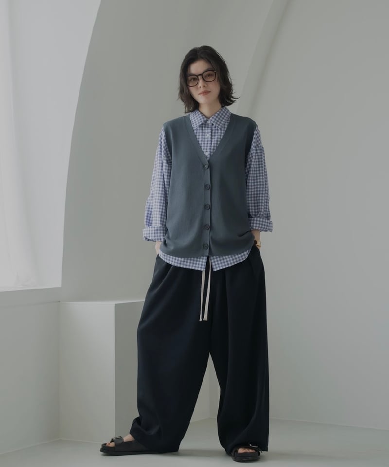 summer knit button vest【一部予約】 | ARULLE