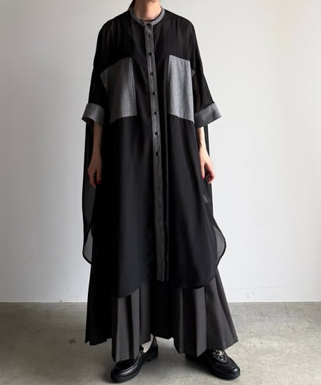dungaree pocket long shirt