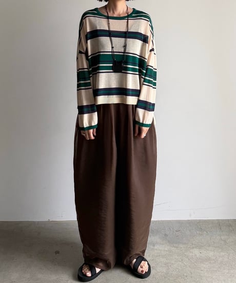sheer lyocell tuck pants〈new color〉