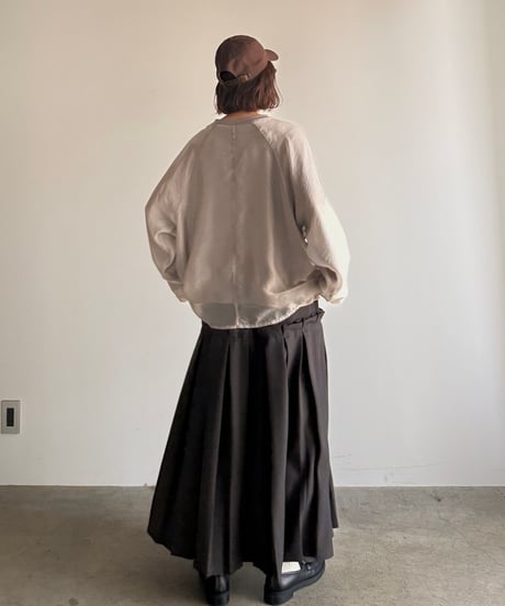 sheer layered pullover
