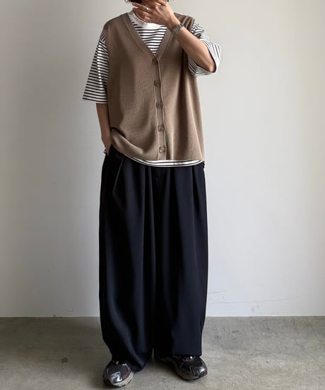 summer knit button vest【一部予約】