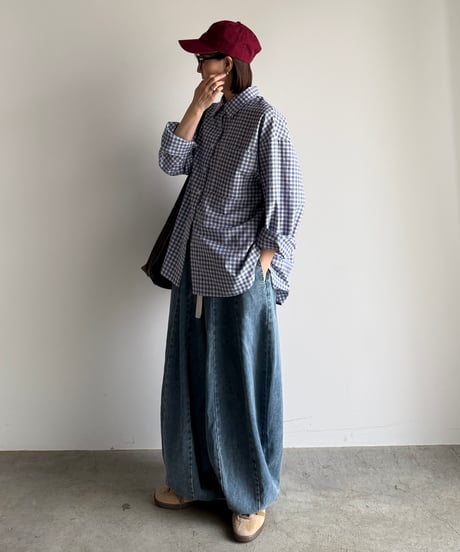 blue pattern shirt