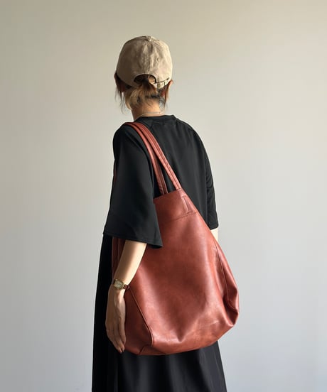 big leather tote bag【一部予約】