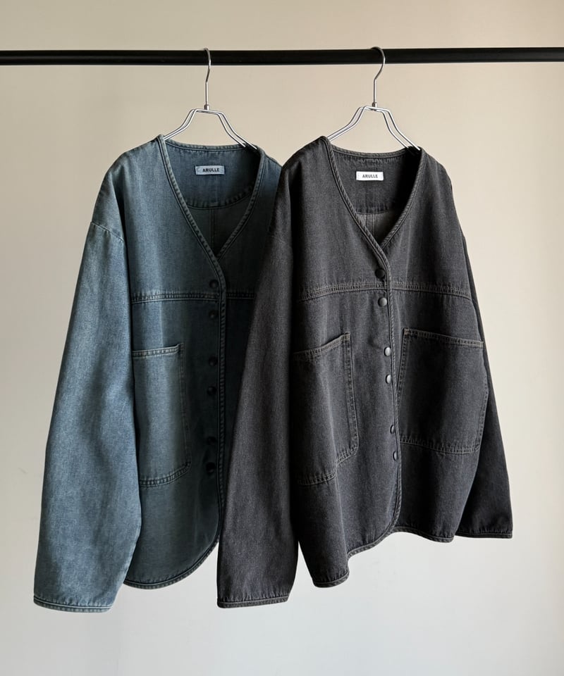 v-collar denim jacket | ARULLE