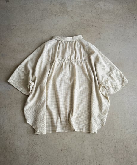 back shirring check shirt【一部予約】