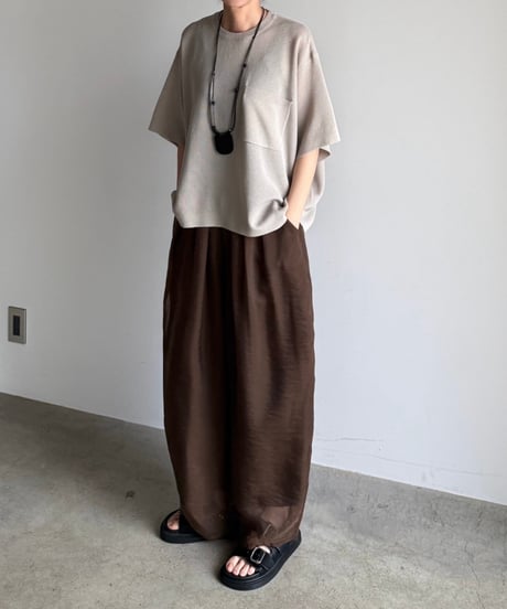 sheer lyocell tuck pants〈new color〉