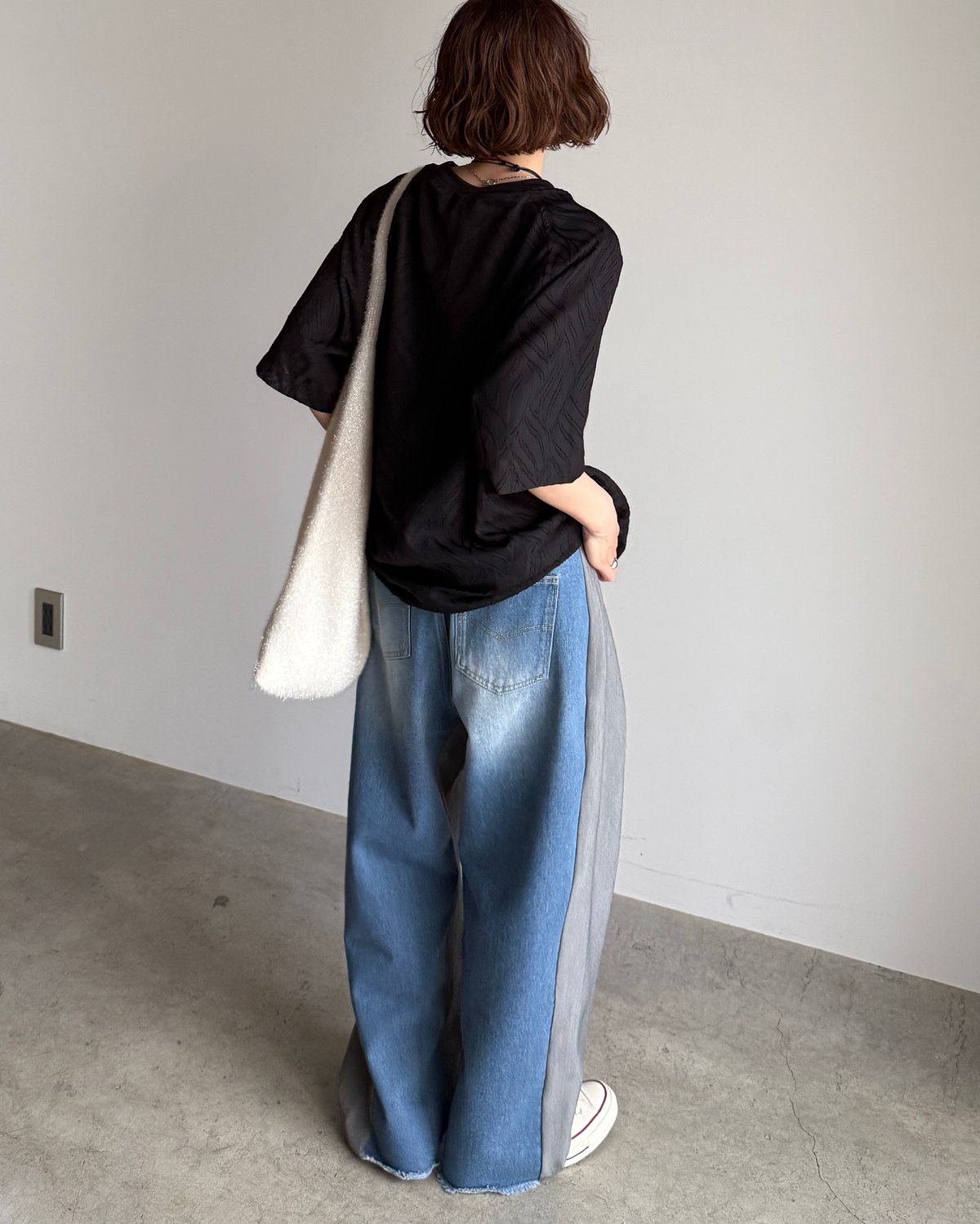 half & half denim pants | ARULLE