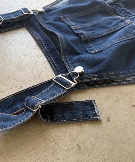 loose fit denim salopette