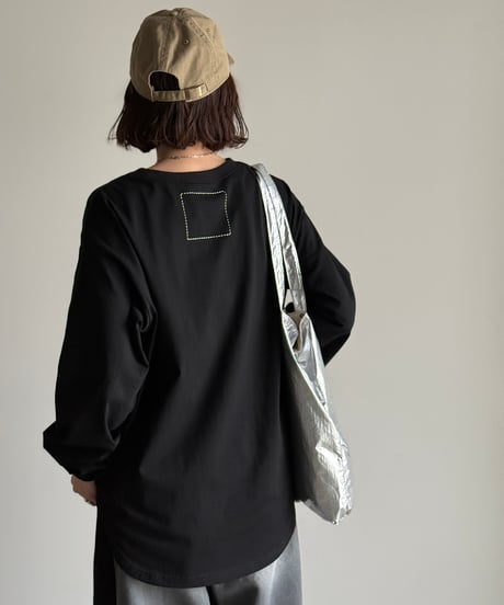 back stitch long t-shirt