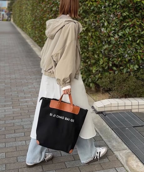 3way canvas logo tote bag