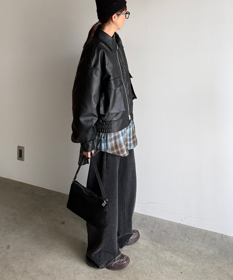 suede one shoulder bag
