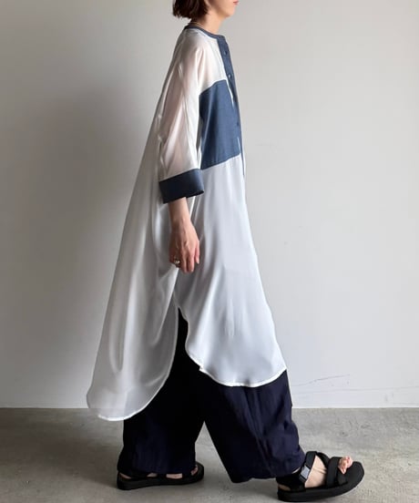 dungaree pocket long shirt