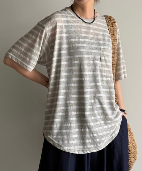 sheer border knit t-shirt