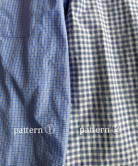 blue pattern shirt