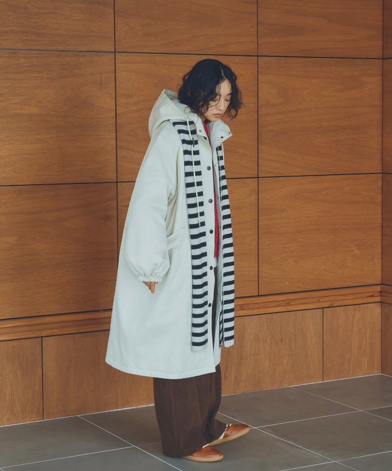 【新品未使用】Border muffler　blue border glamb（グラム） マフラー Fuzzy Border Muffler / ファジーボーダー