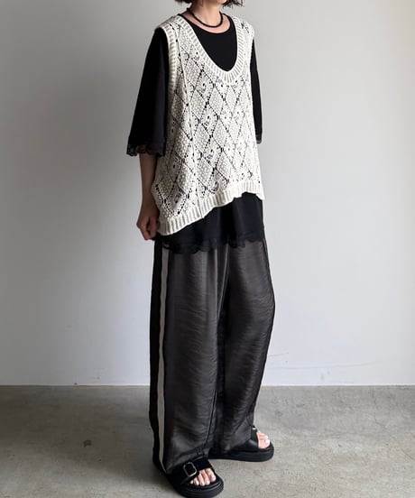 point lace big pullover