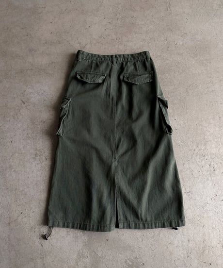 military denim skirt