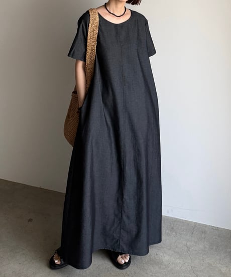denim long one piece