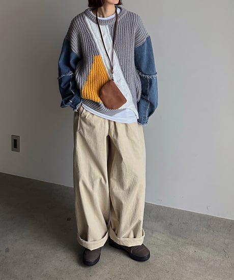 oval relax corduroy pants