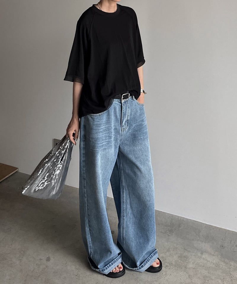 値下げ！JSELF Wide Loose Denim White ［25］ Wide Loose Denim – JSELF