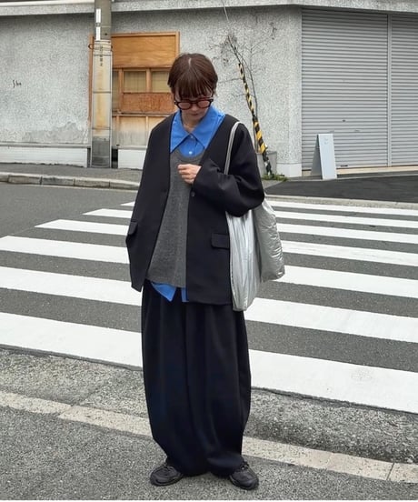 collarless cocoon jacket (set up対応)